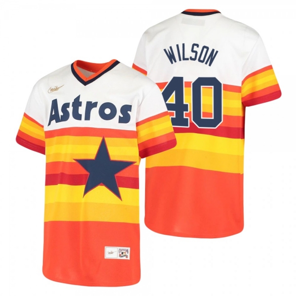 Youth Houston Astros Don Wilson Nike White Cooperstown Collection Home Jersey