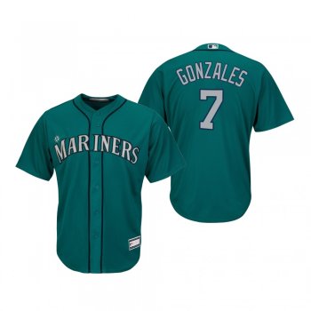 Men's Seattle Mariners Marco Gonzales Aqua Cooperstown Collection Replica Alternate Big & Tall Jersey