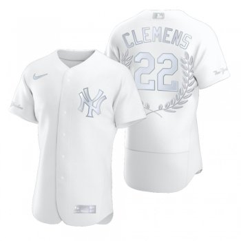 Men's Roger Clemens New York Yankees White Award Collection AL Cy Young Jersey