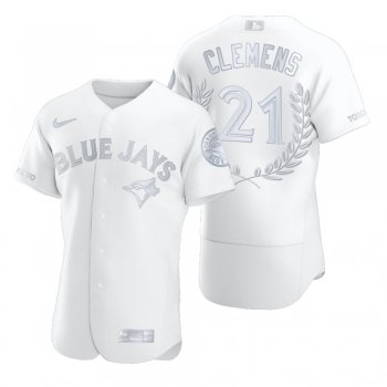 Men's Roger Clemens Toronto Blue Jays White Awards Collection AL Cy Young Jersey