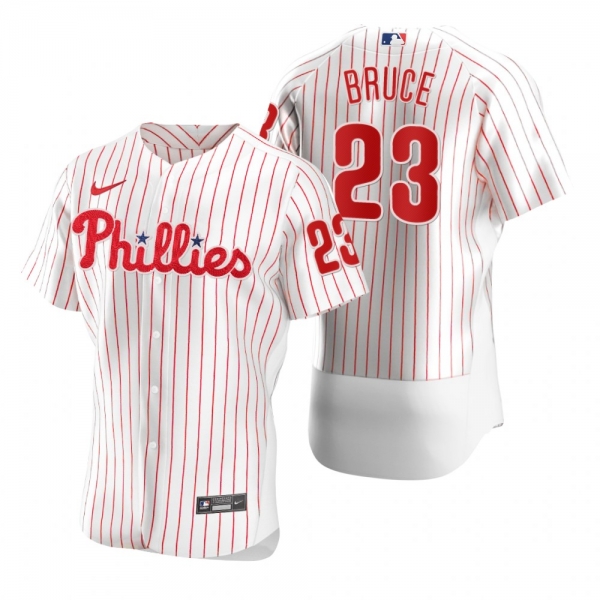 Men's Philadelphia Phillies Jay Bruce Nike White 2020 Authentic Jersey