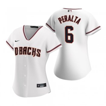 Women's Arizona Diamondbacks David Peralta Nike White 2020 Replica Home Jersey