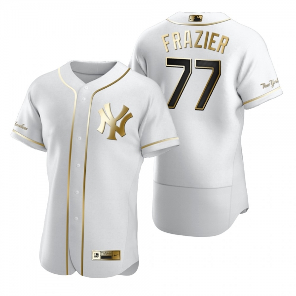 Men's New York Yankees Clint Frazier Nike White Authentic Golden Edition Jersey