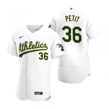 Men's Oakland Athletics Yusmeiro Petit Nike White Authentic 2020 Home Jersey