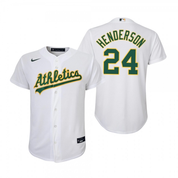 Youth Oakland Athletics Rickey Henderson Nike White 2020 Replica Home Jersey