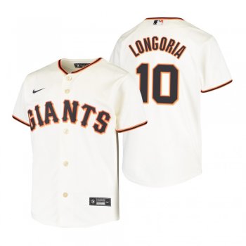 Youth San Francisco Giants Evan Longoria Nike Cream Replica Home Jersey