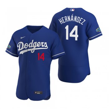 Men's Los Angeles Dodgers Enrique Hernandez 2020 Alternate Patch Royal Authentic Jersey