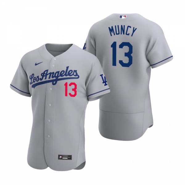 Men's Los Angeles Dodgers Max Muncy Nike Gray Authentic 2020 Road Jersey