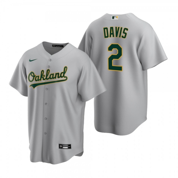 Men's Oakland Athletics Khris Davis Nike Gray Replica Road Jersey