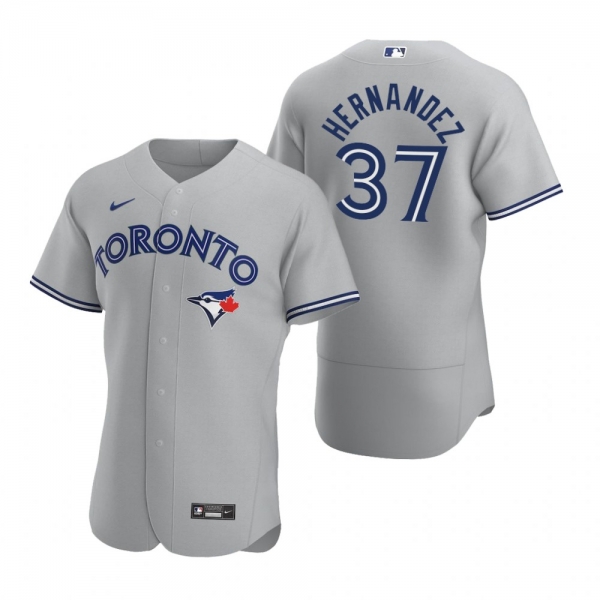 Men's Toronto Blue Jays Teoscar Hernandez Gray Authentic 2020 Road Jersey