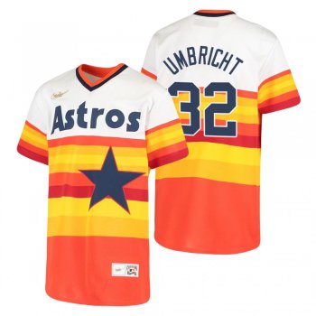 Youth Houston Astros Jim Umbricht Nike White Cooperstown Collection Home Jersey