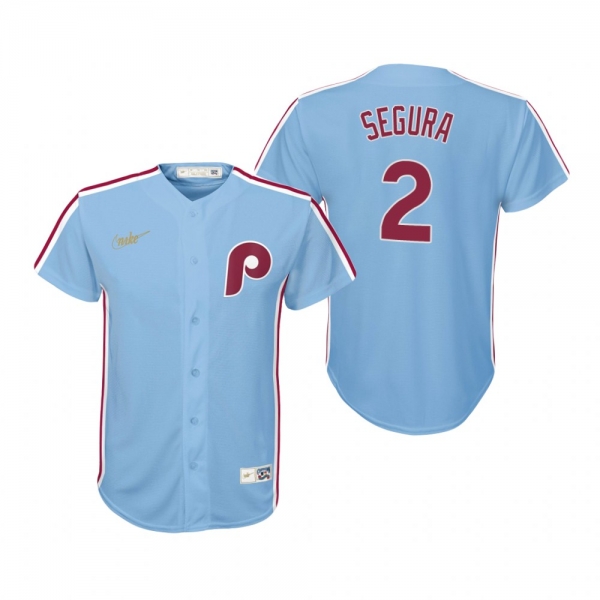 Youth Philadelphia Phillies Jean Segura Nike Light Blue Cooperstown Collection Road Jersey