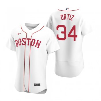 Men's Boston Red Sox David Ortiz Nike White Authentic 2020 Alternate Jersey