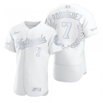 Men's Iván Rodríguez Washington Nationals White Award Collection Hall of Fame Jersey