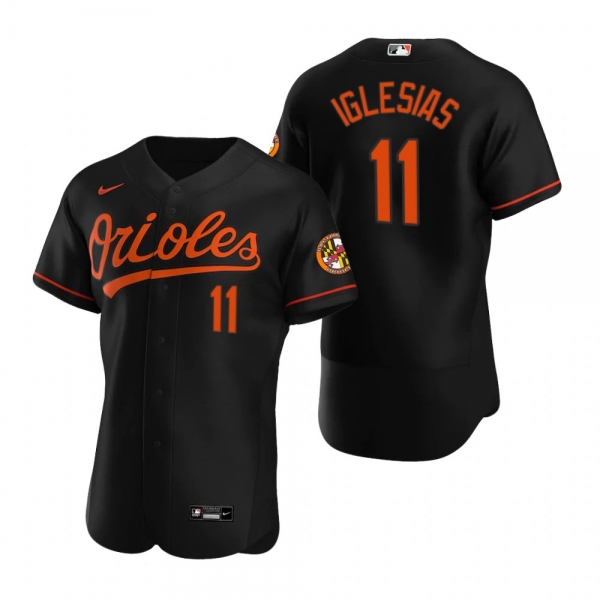 Men's Baltimore Orioles Jose Iglesias Nike Black Authentic 2020 Alternate Jersey