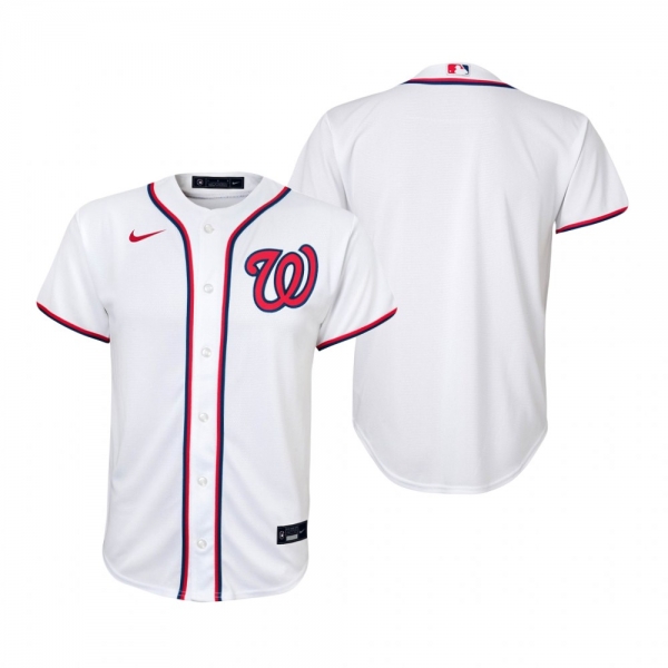 Youth Washington Nationals Nike White Replica Home Jersey