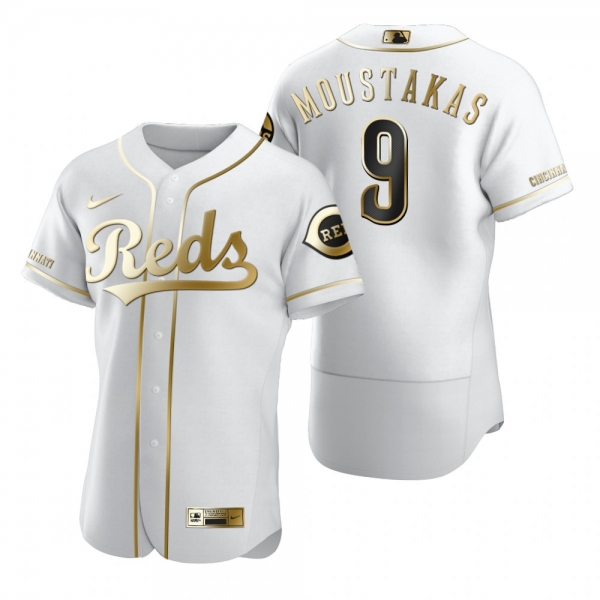 Men's Cincinnati Reds Mike Moustakas Nike White Authentic Golden Edition Jersey