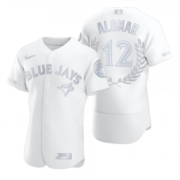 Men's Roberto Alomar Toronto Blue Jays White Awards Collection Retirement Jersey