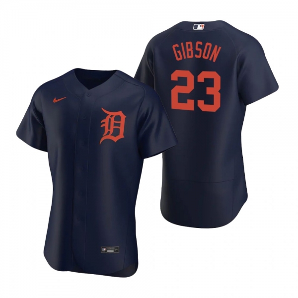 Men's Detroit Tigers Kirk Gibson Nike Navy Authentic 2020 Alternate Jersey