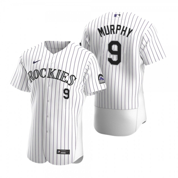 Men's Colorado Rockies Daniel Murphy Nike White Authentic 2020 Home Jersey