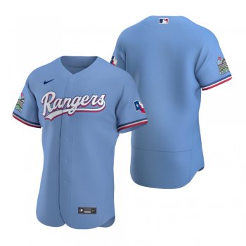 Men's Texas Rangers Nike Light Blue Authentic 2020 Alternate Jersey