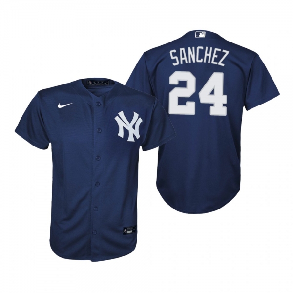 Youth New York Yankees Gary Sanchez Nike Navy 2020 Replica Alternate Jersey