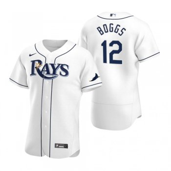 Men's Tampa Bay Rays Wade Boggs White 2020 Home Authentic Player Jersey