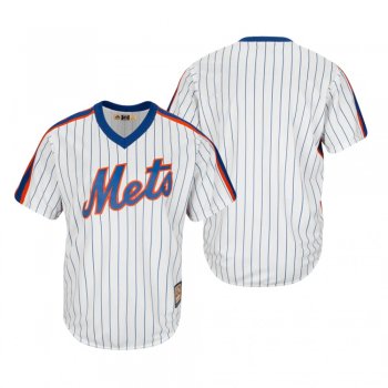 Men's New York Mets White Cooperstown Collection Replica Cool Base Big & Tall Jersey