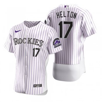 Men's Colorado Rockies Todd Helton Nike White 2020 Authentic Jersey