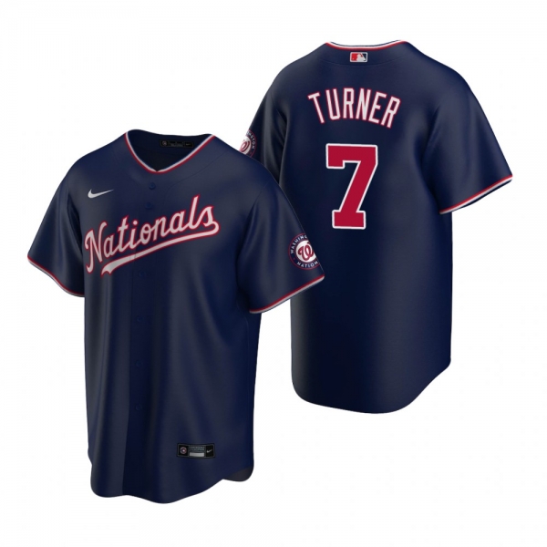 Men's Washington Nationals Trea Turner Nike Navy 2020 Replica Alternate Jersey