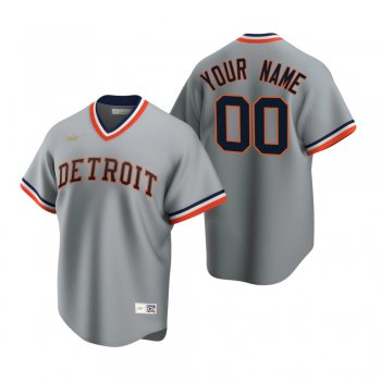 Detroit Tigers Custom Nike Gray Cooperstown Collection Road Jersey