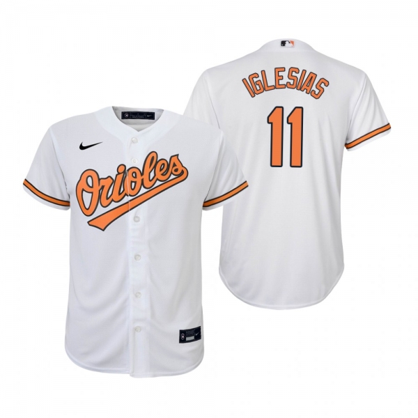 Youth Baltimore Orioles Jose Iglesias Nike White Replica Home Jersey