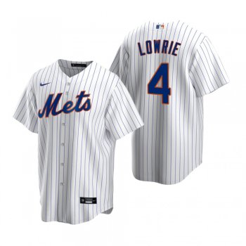 Men's New York Mets Jed Lowrie Nike White Replica Home Jersey