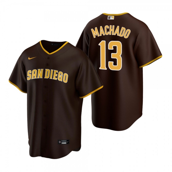 Men's San Diego Padres Manny Machado Nike Brown 2020 Replica Road Jersey