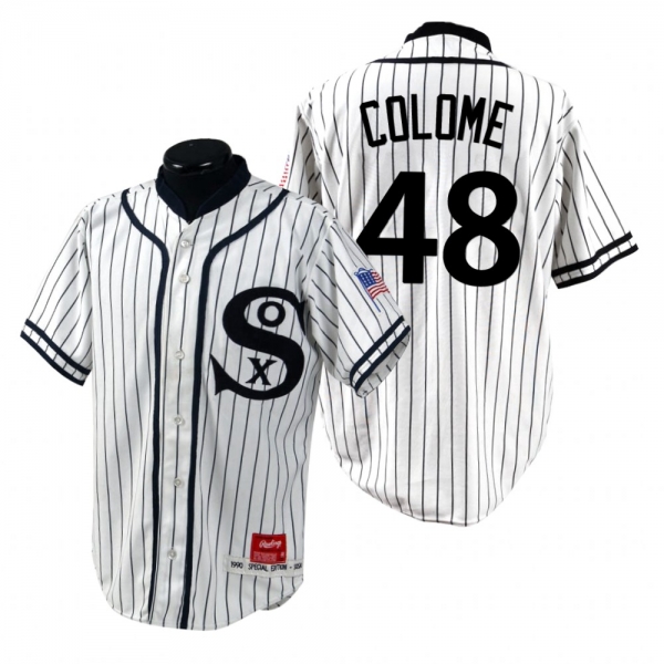 Men's Chicago White Sox Alex Colome White Turn Back the Clock 1990 Special Edition Jersey