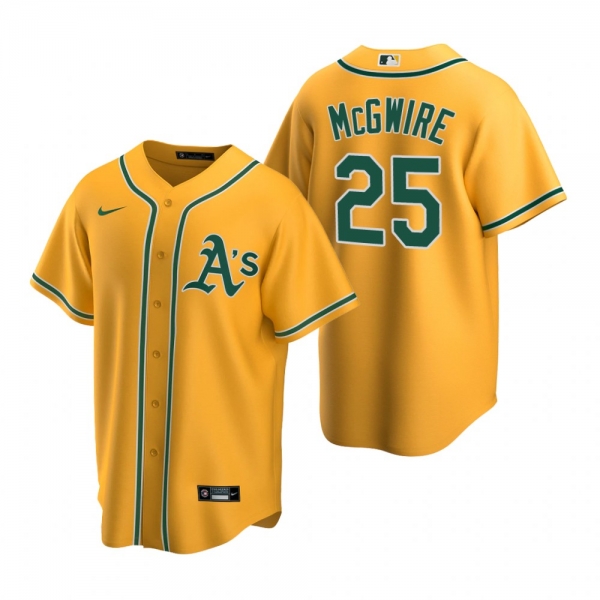 Men's Oakland Athletics Mark McGwire Nike Gold Replica Alternate Jersey