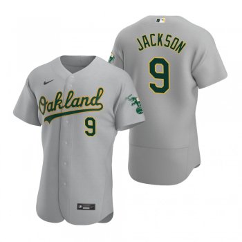 Men's Oakland Athletics Reggie Jackson Nike Gray Authentic Road Jersey