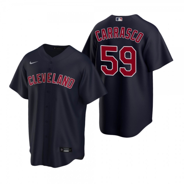 Men's Cleveland Indians Carlos Carrasco Nike Navy Replica Alternate Jersey