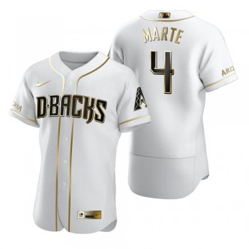 Men's Arizona Diamondbacks Ketel Marte Nike White Authentic Golden Edition Jersey