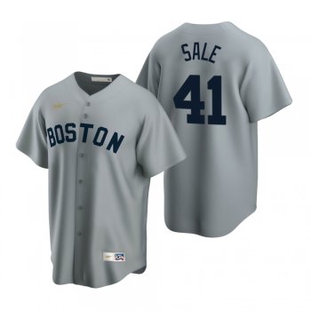 Men's Boston Red Sox Chris Sale Nike Gray Cooperstown Collection Road Jersey