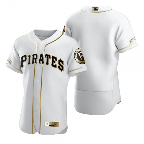 Men's Pittsburgh Pirates Nike White Authentic Golden Edition Jersey