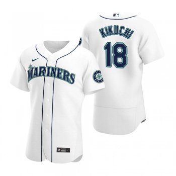 Men's Seattle Mariners Yusei Kikuchi White 2020 Home Authentic Player Jersey