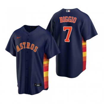 Men's Houston Astros Craig Biggio Nike Navy Replica Alternate Jersey