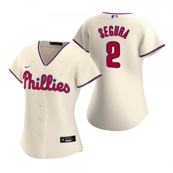 Women's Philadelphia Phillies Jean Segura Nike Cream 2020 Replica Alternate Jersey