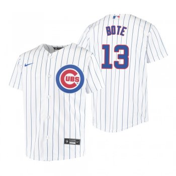 Youth Chicago Cubs David Bote Nike White Replica Home Jersey