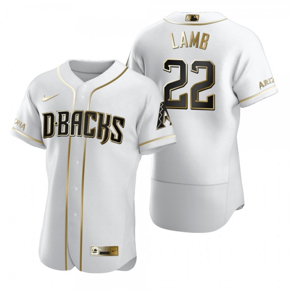 Men's Arizona Diamondbacks Jake Lamb Nike White Authentic Golden Edition Jersey