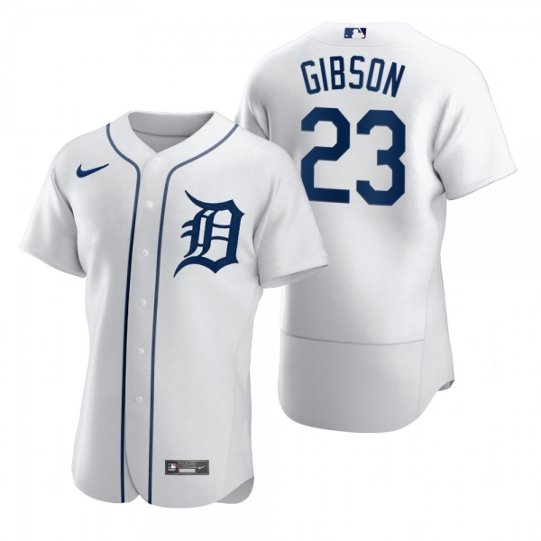 Men's Detroit Tigers Kirk Gibson Nike White 2020 Authentic Jersey