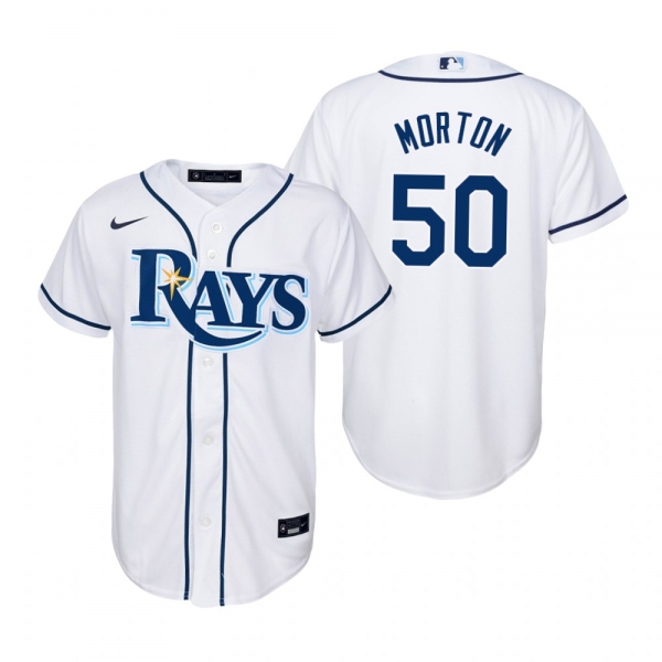 Youth Tampa Bay Rays Charlie Morton Nike White Replica Home Jersey