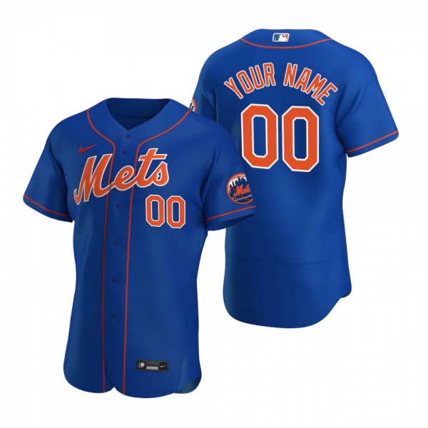 Men's New York Mets Custom Nike Royal Authentic 2020 Alternate Jersey