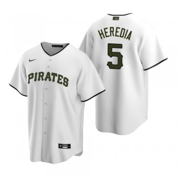 Men's Pittsburgh Pirates Guillermo Heredia Nike White 2020 Replica Alternate Jersey